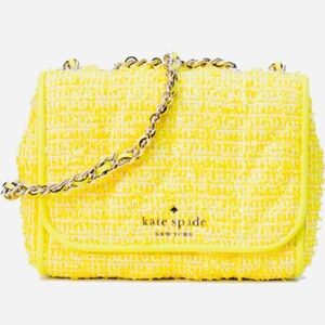 Kate Spade Yellow Tweed Crossbody Bag